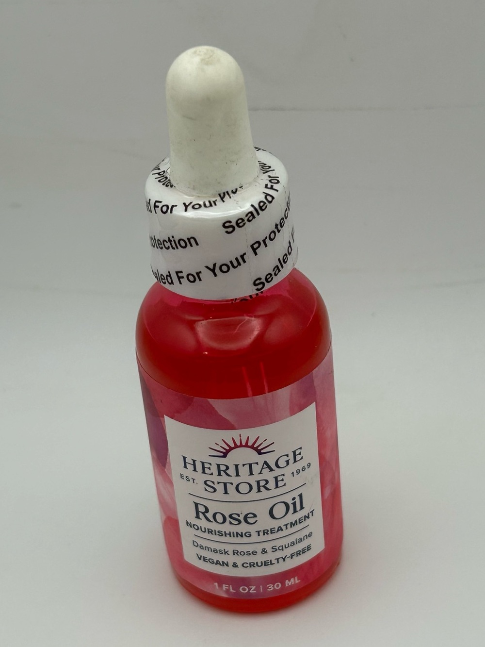 Heritage Store Rose Oil Nourishing Treatment Vegan 1.0 fl oz